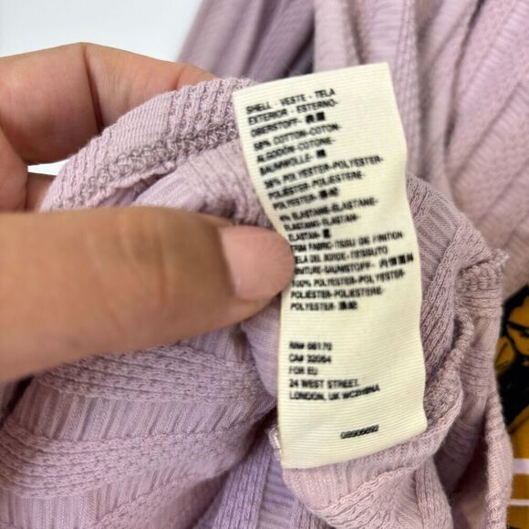 Free People Party In The Back Barely Lilac Open Tie Back Purple T-Shirt Top Smal - Picture 10 of 12